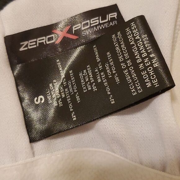 Zero Xposure black, gray & white tankini top size Small - Picture 5 of 11